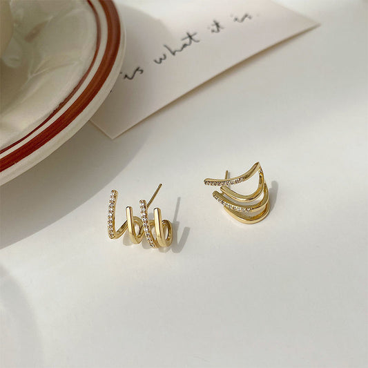 Minimal Geometric Stud Earrings for Women