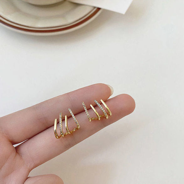 Minimal Geometric Stud Earrings for Women