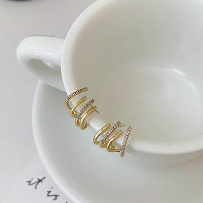 Minimal Geometric Stud Earrings for Women