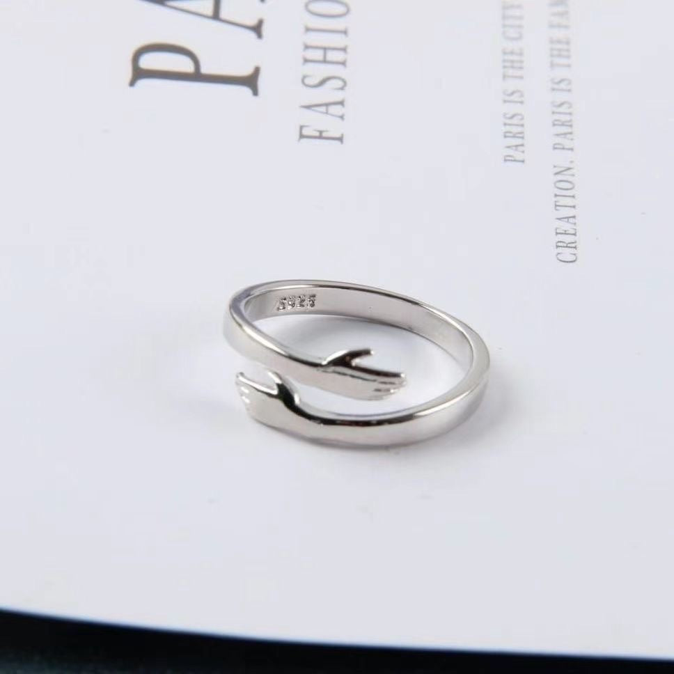 Adjustable Hug Open Couple Rings for Adults