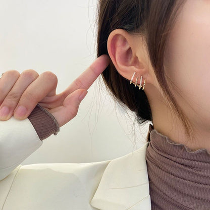 Minimal Geometric Stud Earrings for Women