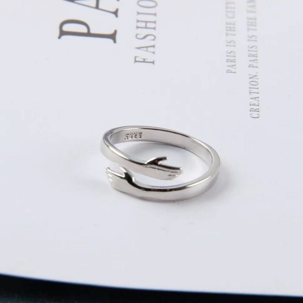 Adjustable Hug Open Couple Rings for Adults