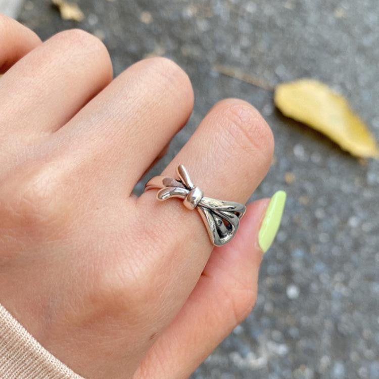 Adjustable Bow Open Ring for Women