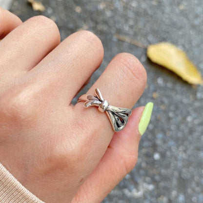 Adjustable Bow Open Ring for Women